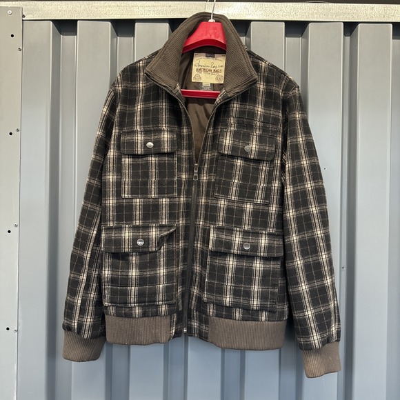 American Rag CIE Plaid Wool Jacket XL Men's - Picture 4 of 7